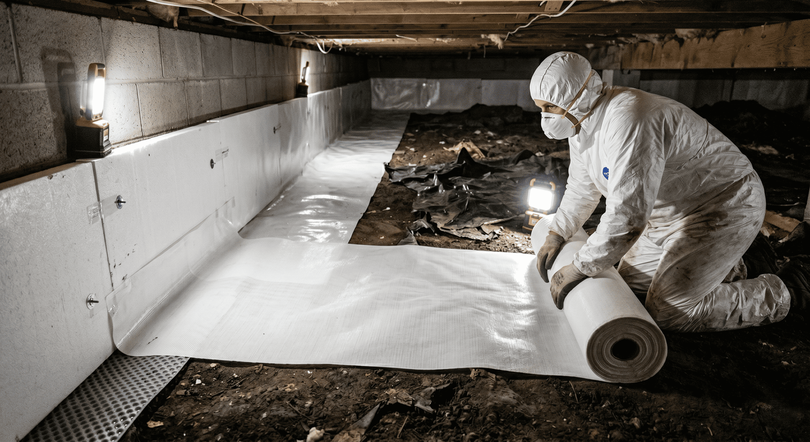 IICRC certified inspector performing moisture mapping during a Grapevine mold remediation assessment